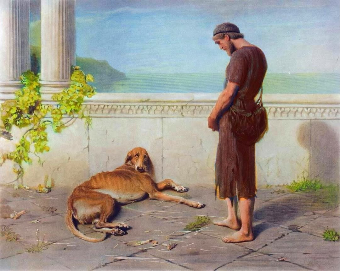 يوليسيس وأرجوس للبريطاني ريفيير (1871).